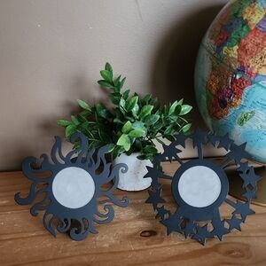 Vintage Partylite Sun And Moon Sconces